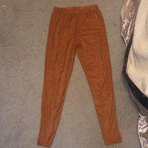 asos camel suede leggings